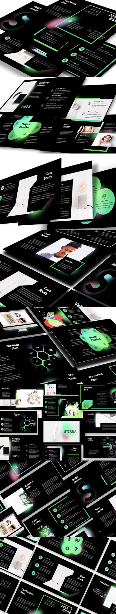 创意网页设计机构PPT模板（PPTX）