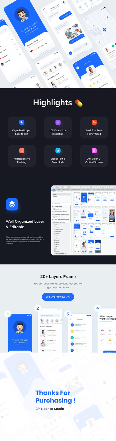 医生在线问诊APP UI（FIG,SKETCH,XD）