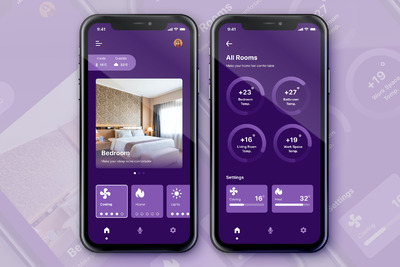 物联网智能居家管理APP UI（PSD,FIG）