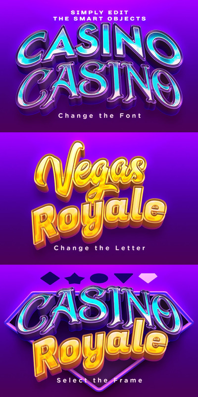 有趣的游戏开场特效字体PS图层样式（PSD）