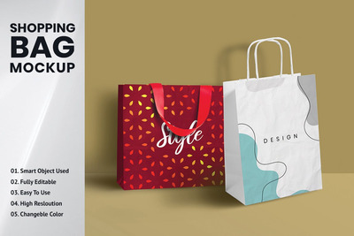 购物袋设计展示样机（PSD）