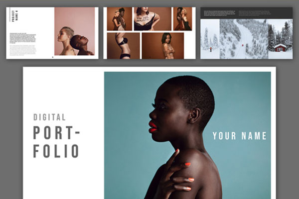 数字作品集布局排版设计杂志模板