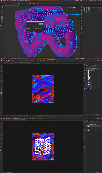 在 Illustrator 與 Photoshop 中創建彩色圖案海報