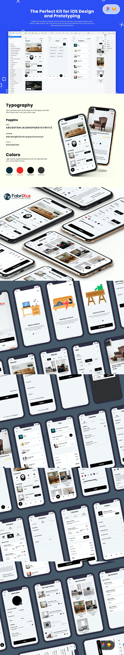 居家家具电商APP模板（FIG,SKETCH）