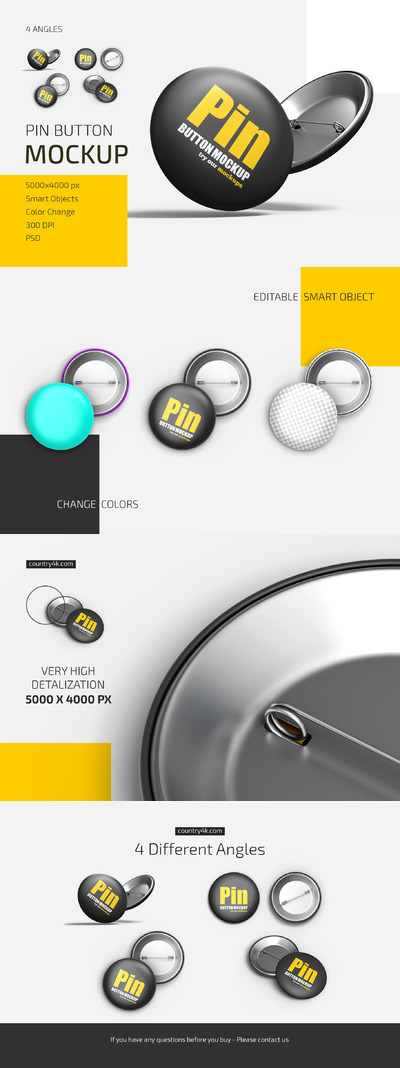 徽章/胸针/纽扣品牌设计样机合集