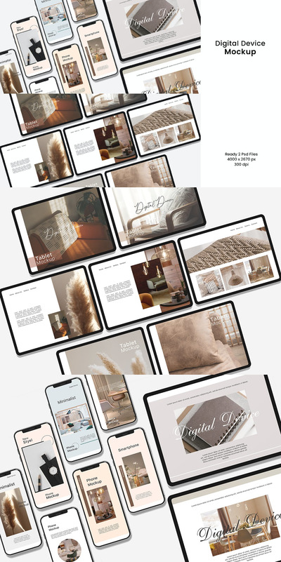 高品质的多用途APP UI样机展示模型mockups