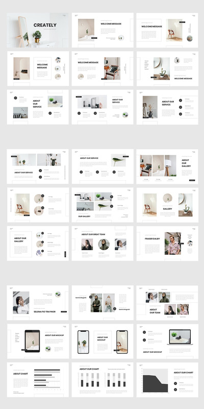 简单的PPT模板下载（PPTX,KEY）