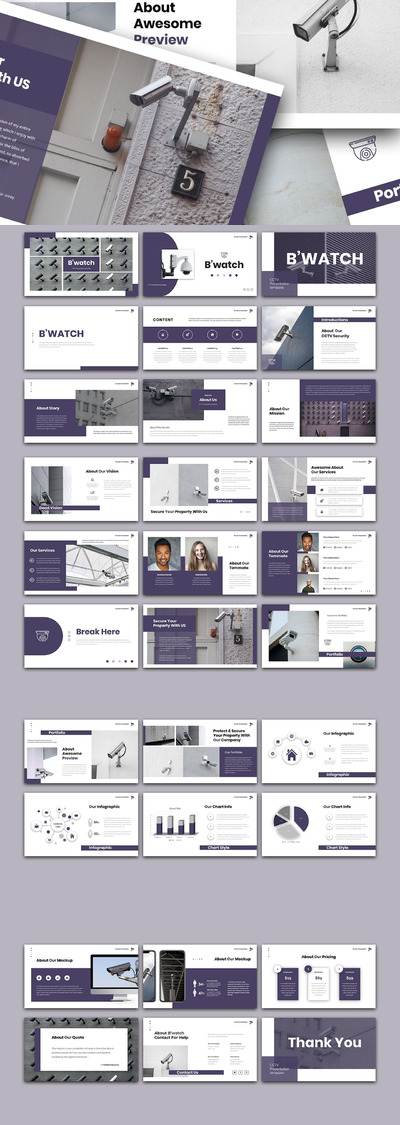 监控类产品展示PPT模板（PPTX）