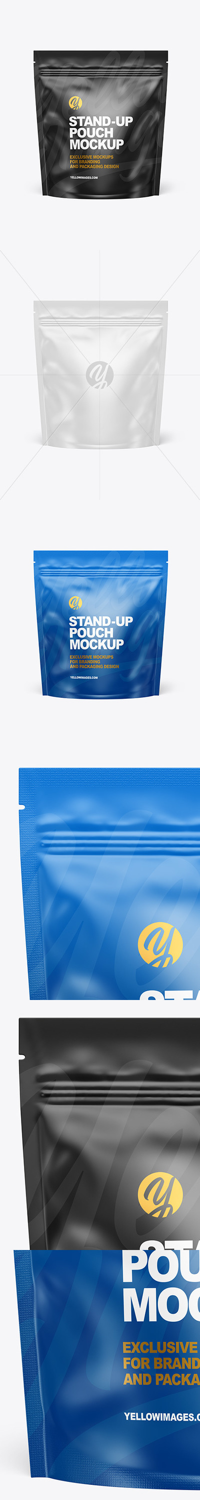 哑光站立袋品牌包装展示设计样机