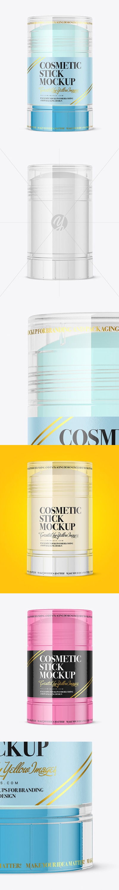 医用/化妆棉签瓶子包装设计样机模板