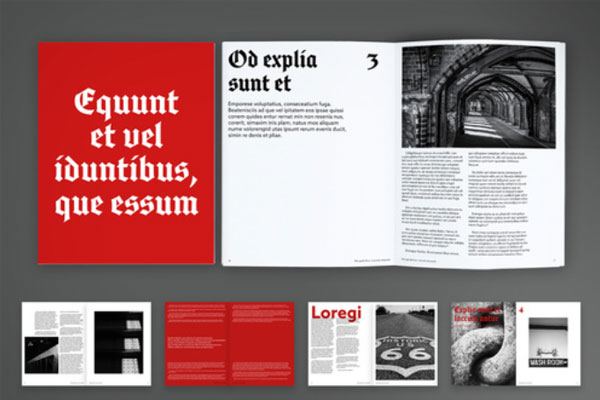 现代独特的小册子杂志排版设计模板