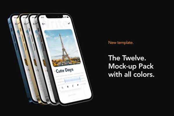iPhone 12手机应用/网站演示视频AE模板[2.48GB,aep]