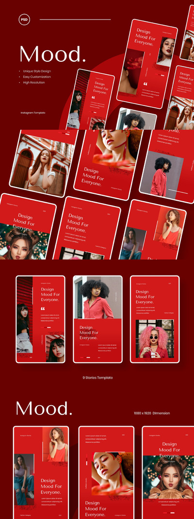 简约时尚多用途的创意Instagram社交媒体banner海报设计模板集合