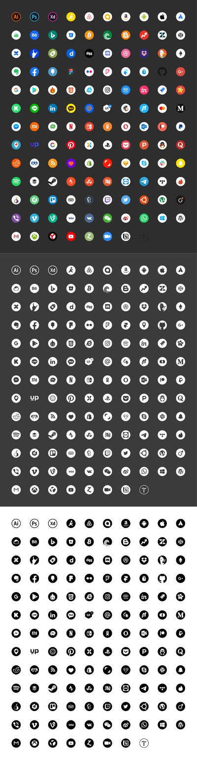 社交软件矢量图标素材