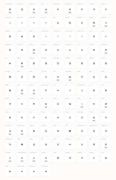 干净的矢量图标集