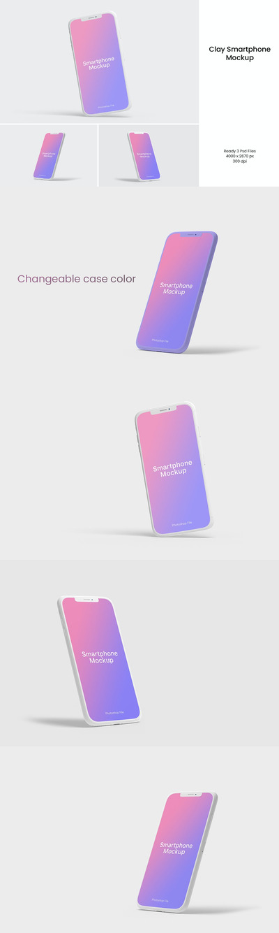 简约清新好用的iPhone APP UI样机展示模型mockups