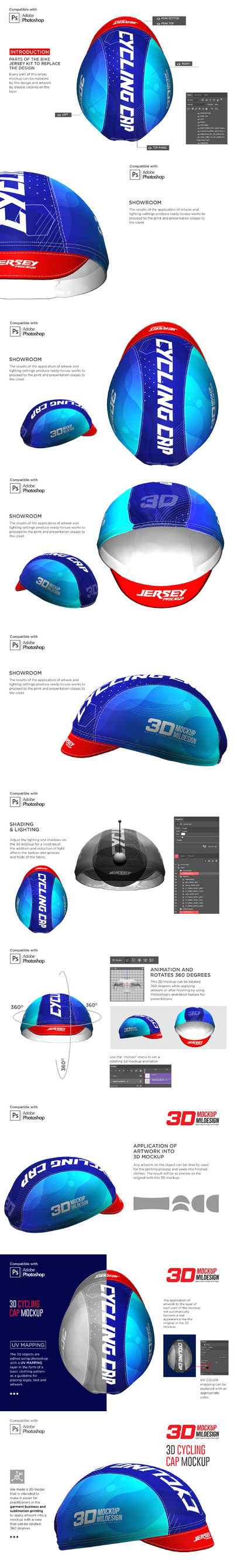 3D自行车帽品牌设计样机模板