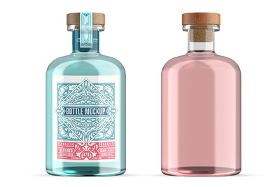 杜松子酒玻璃瓶模型样机（PSD）