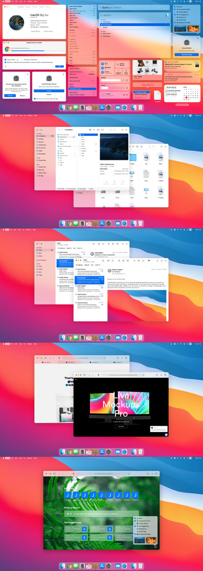 Big Sur UI Kit 网站桌面页面UI工具包
