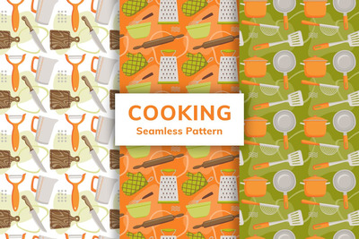 餐饮元素无缝图案（AI,PSD）