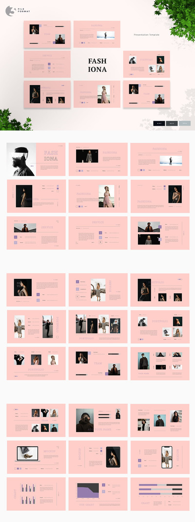 高端时尚简约清新多用途的幻灯片演示模板（pptx&keynote）