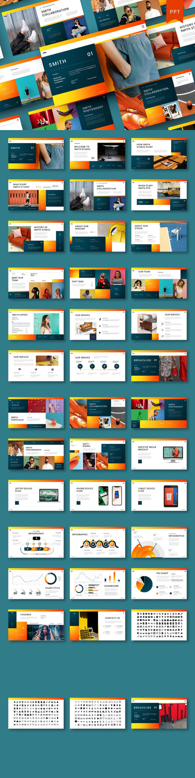 时尚高端简约多用途的高品质商业商务powerpoint幻灯片演示模板（pptx）