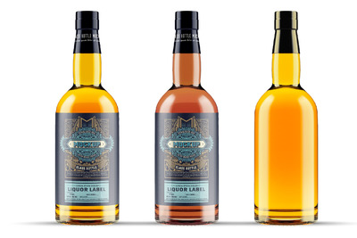 威士忌玻璃瓶模型样机（PSD）