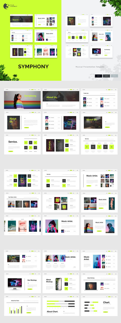 时尚高端简约清新多用途的高品质powerpoint幻灯片演示模板（pptx&key）