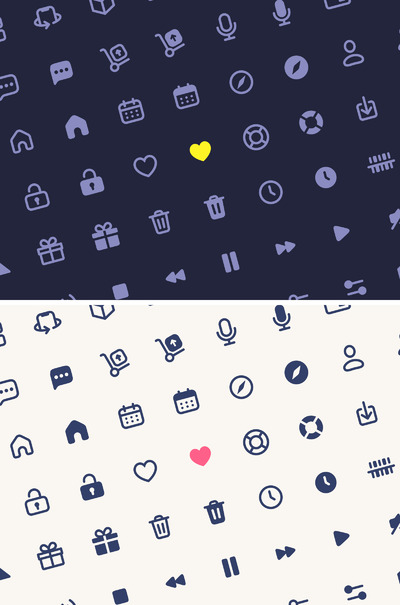 不同类型得矢量图标库