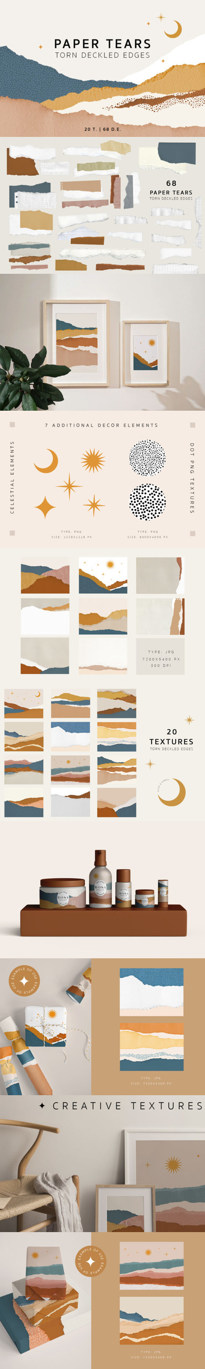 撕纸纹理装饰元素背景素材包[1.41GB,jpg,png]