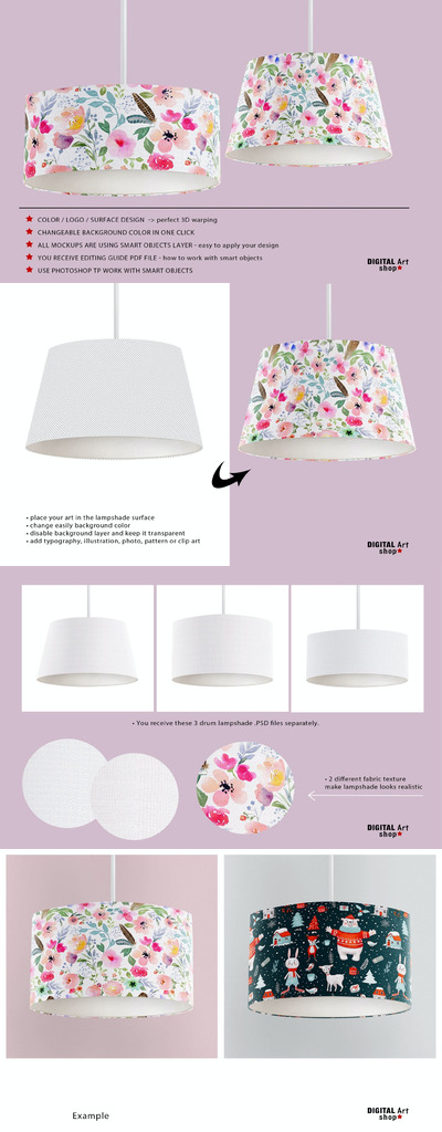 鼓形灯罩设计实物模型样机（PSD）