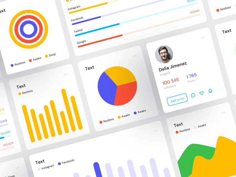 数据图表卡片UI工具包