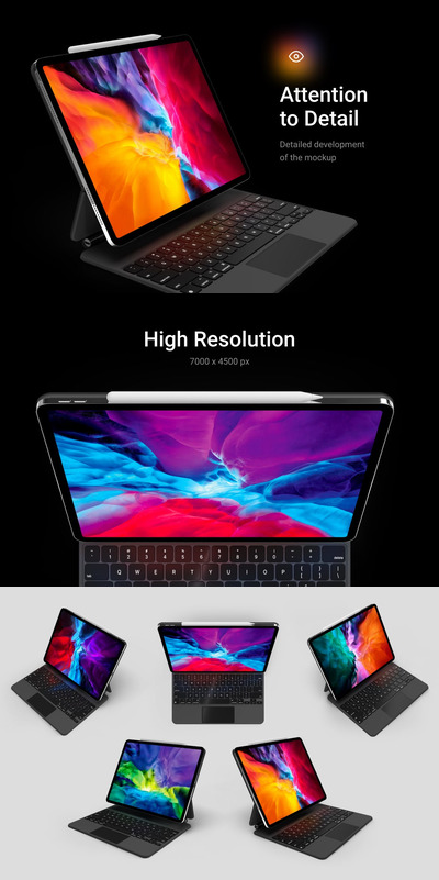 iPad Pro Magic 键盘组合样机（PSD）