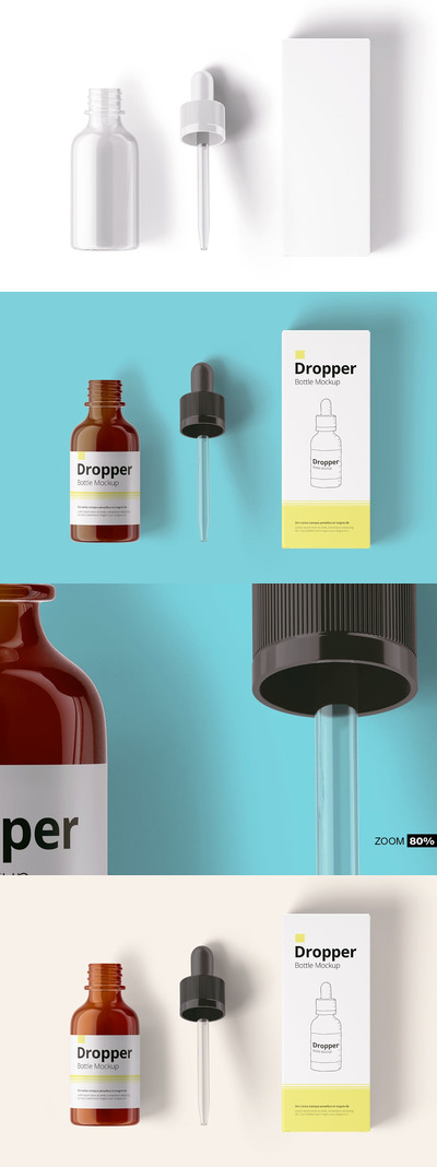 带滴灌的护肤品产品包装设计展示样机（PSD）