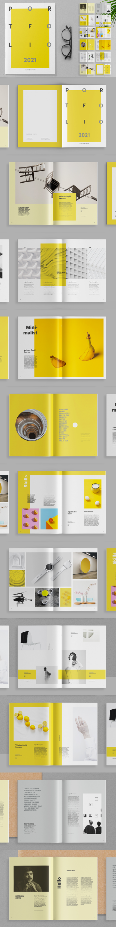 创意和独特的2021年摄影作品集图册模板