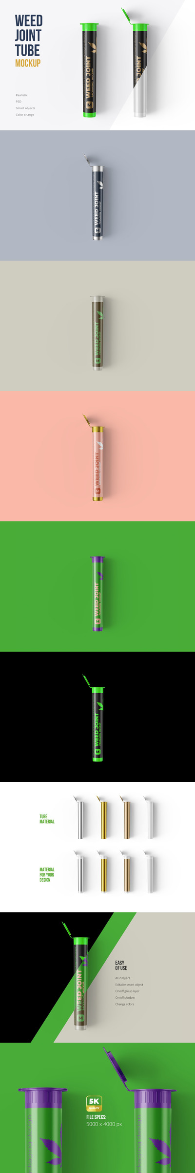 塑料细管包装设计样机模板