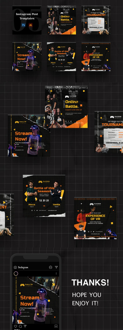 时尚高端新孟菲斯风格Instagram社交媒体banner海报设计模板集合