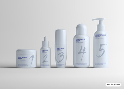 高端的护肤品套装样机[PSD]