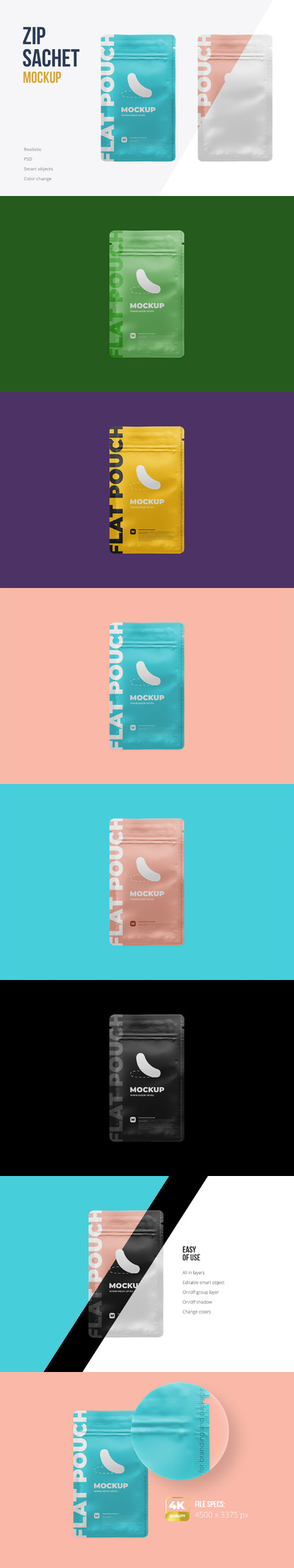 铝箔拉链锁袋包装设计样机