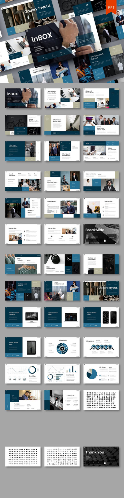 时尚高端专业的高品质商业商务powerpoint幻灯片演示模板（pptx）