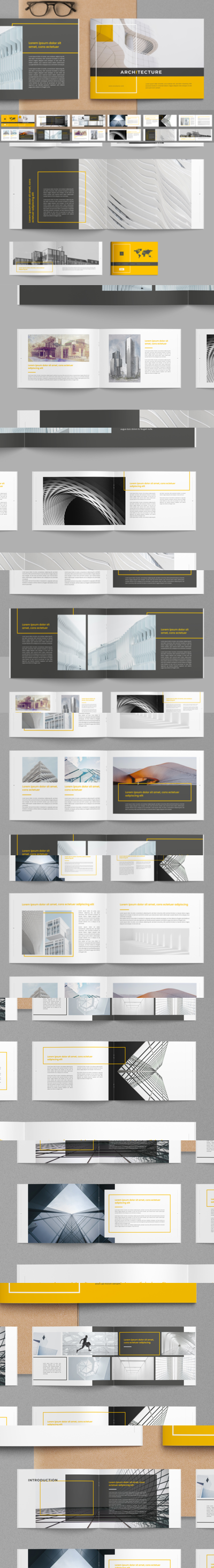 商业建筑宣传册版式设计模板