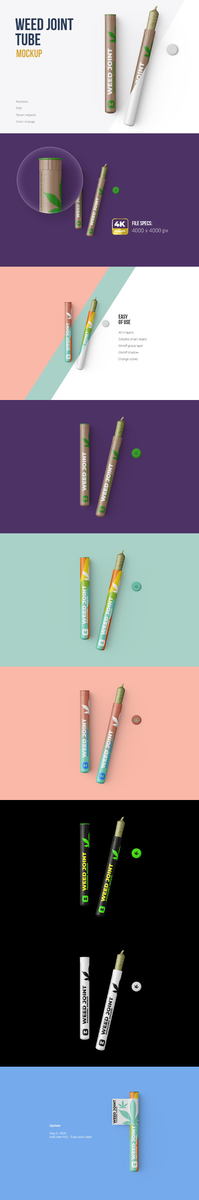 试管状烟卷包装设计样机模板