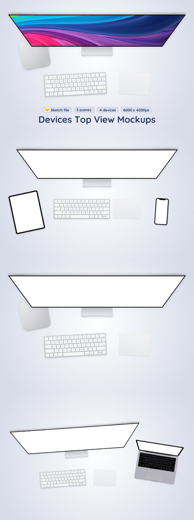 XDR Pro Display和Apple设备SKETCH UI样机展示模型mockups