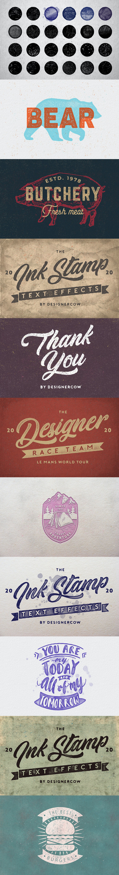 墨水效果的字体样式（PSD）