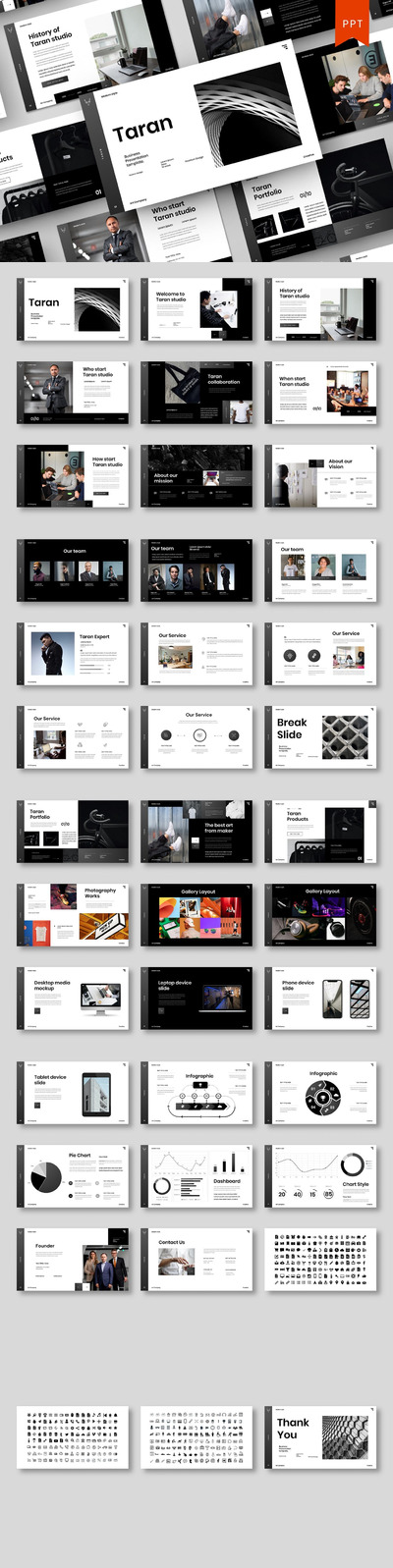 时尚高端专业高品质商业商务powerpoint幻灯片演示模板（pptx）