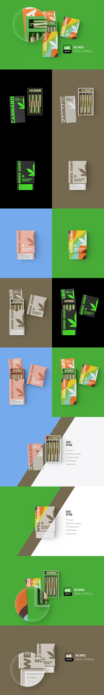 烟草/香烟包装盒设计样机模板