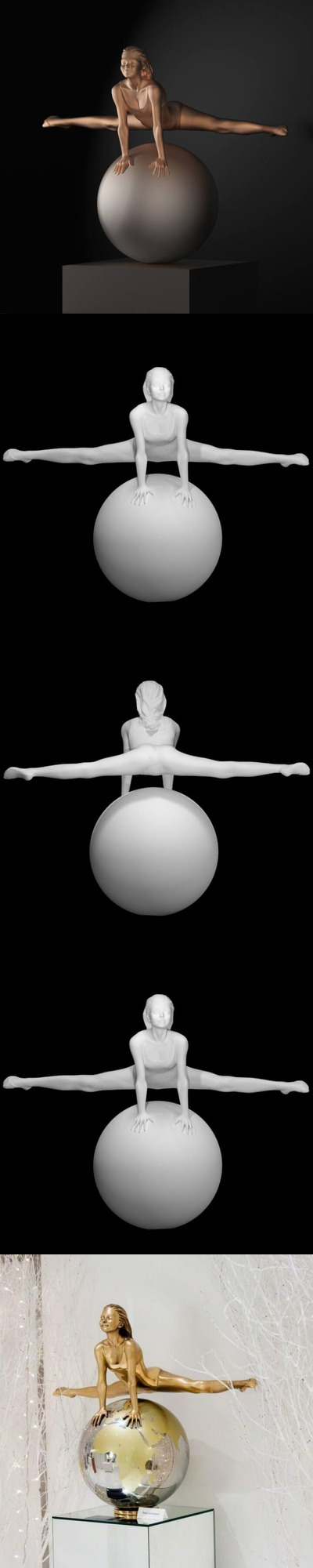 优美的运动姿态3D模型素材免费下载（FBX，C4D可用）