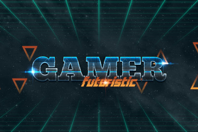 金属游戏文字效果（PSD）