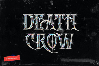 超现实反射游戏字体样式（PSD）