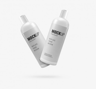 白色面霜乳液瓶样机[PSD]